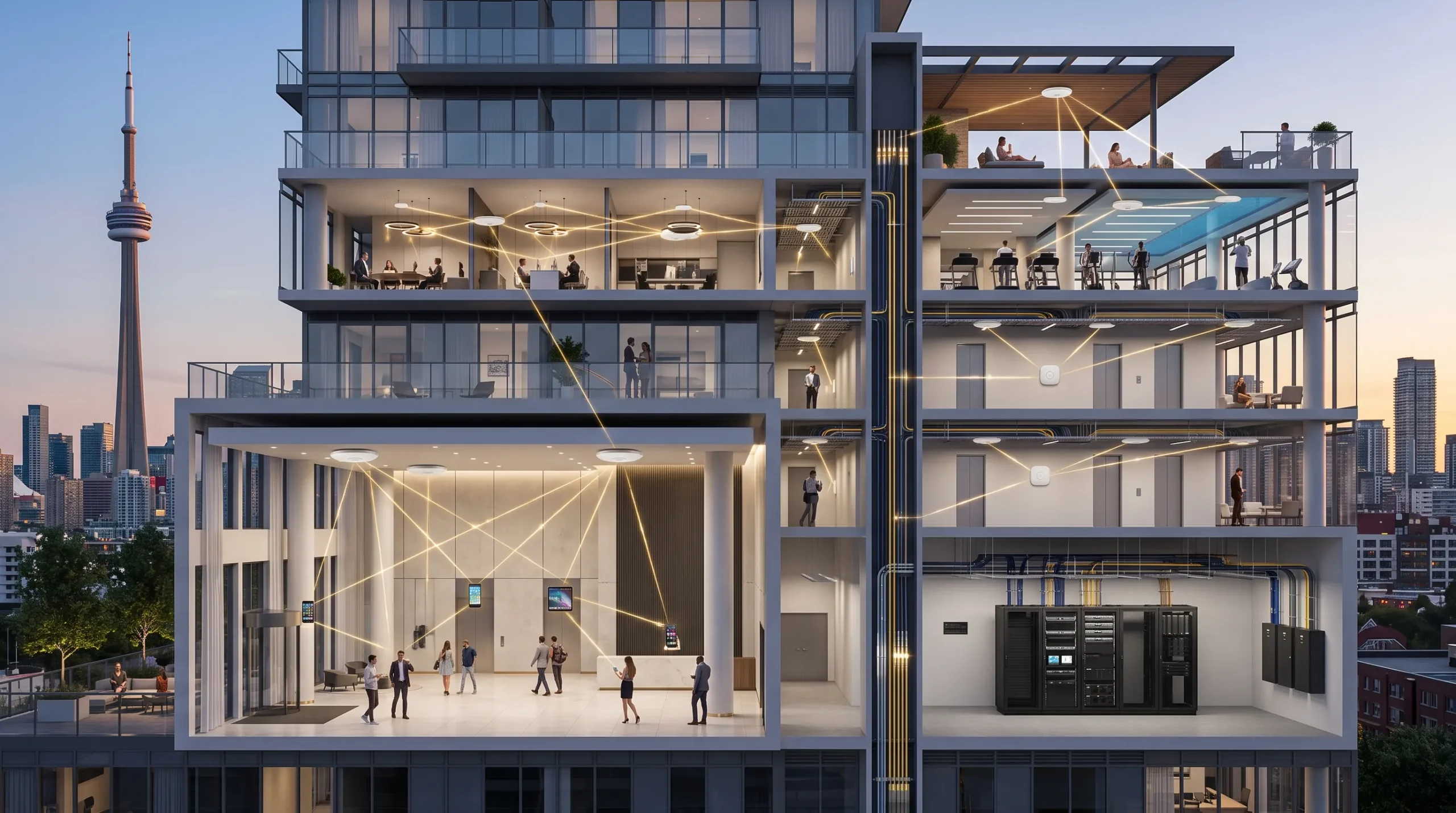 Residential automation access control and security in a Toronto condo lobby