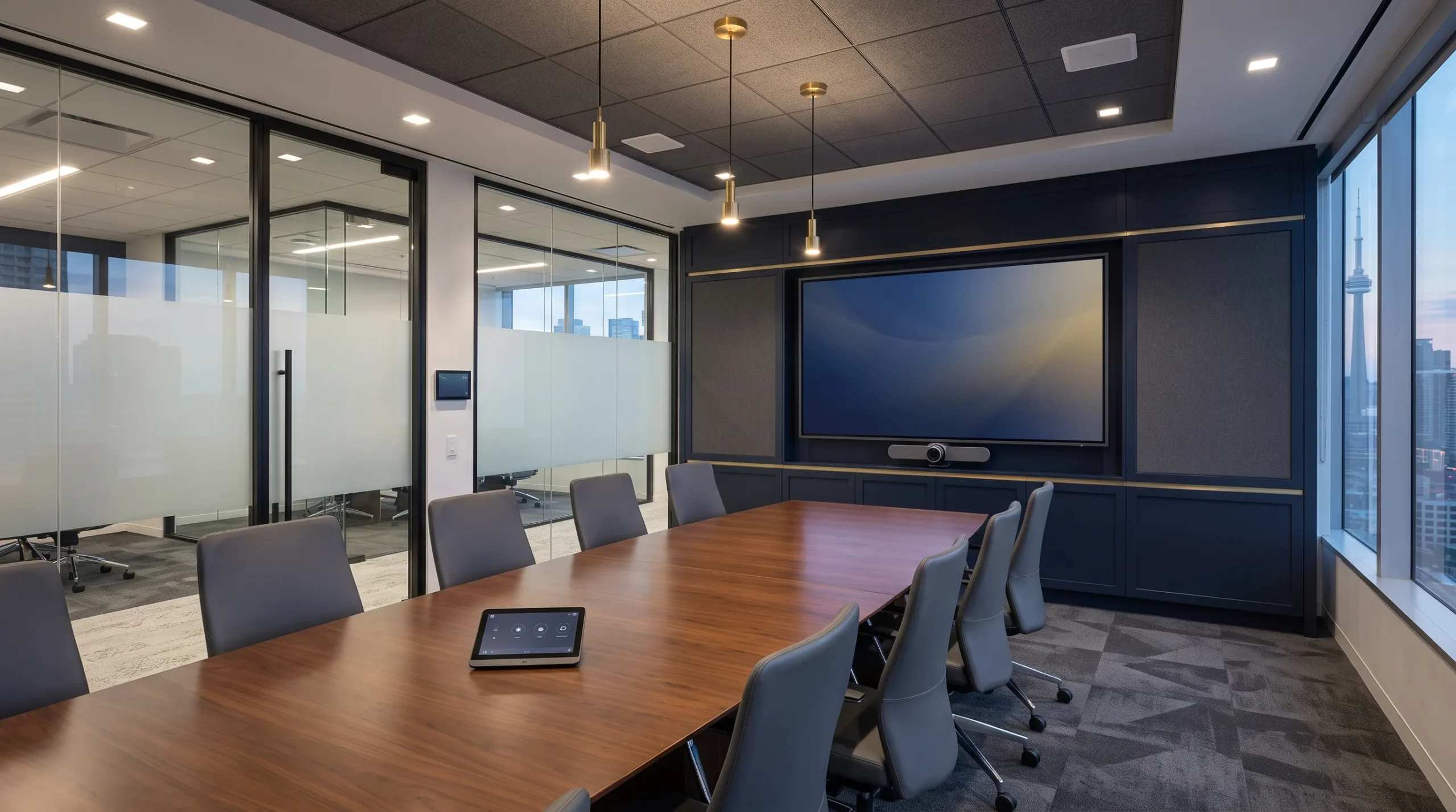 Corporate conference room AV system in Toronto